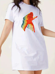  Rainbow Figure Print Tee Nightdress