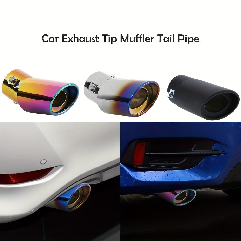 Universal Car Exhaust Tip Stainless Steel Auto Muffler Tail Pipe Car Accessories