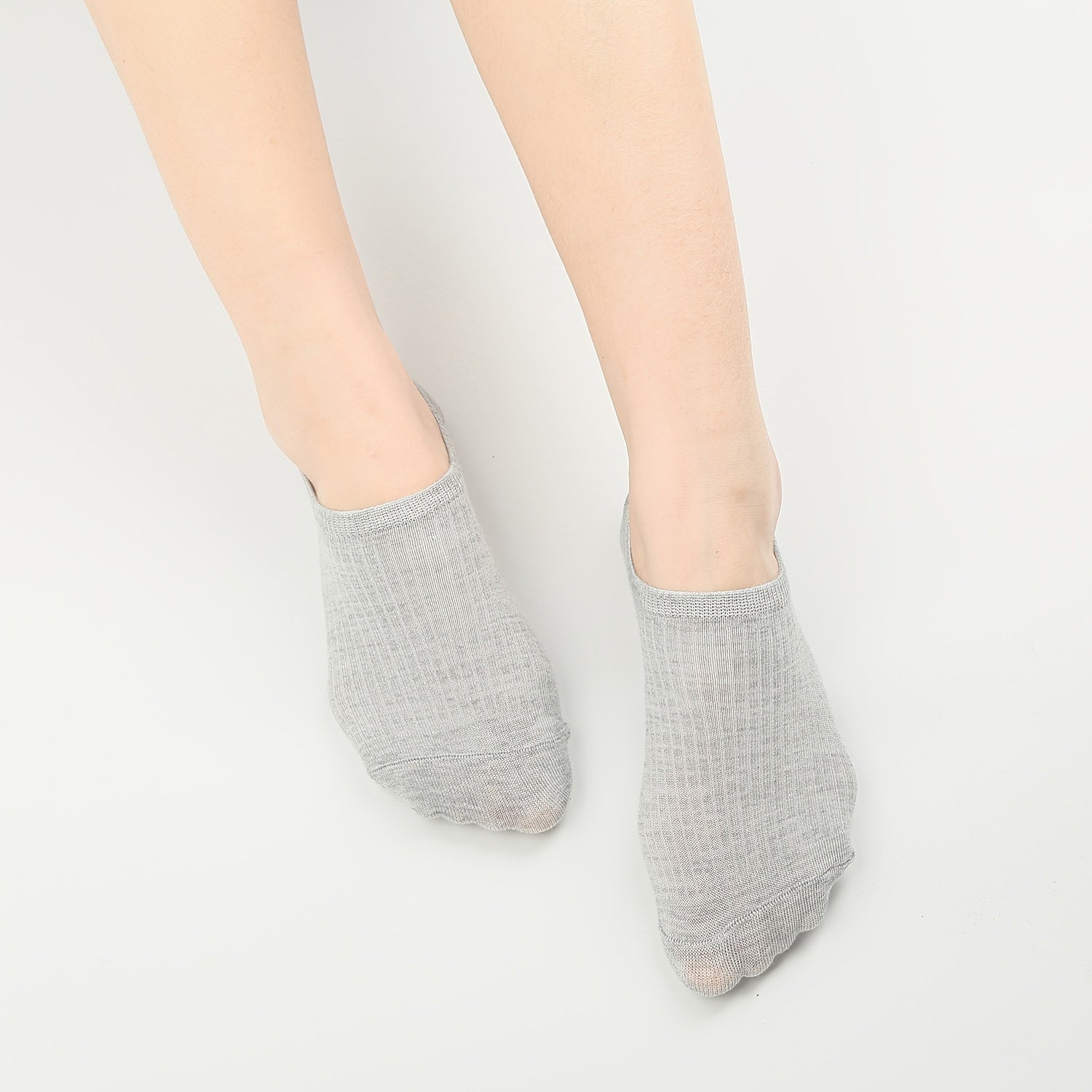 5 Pairs Solid Ankle Socks Women's Stockings
