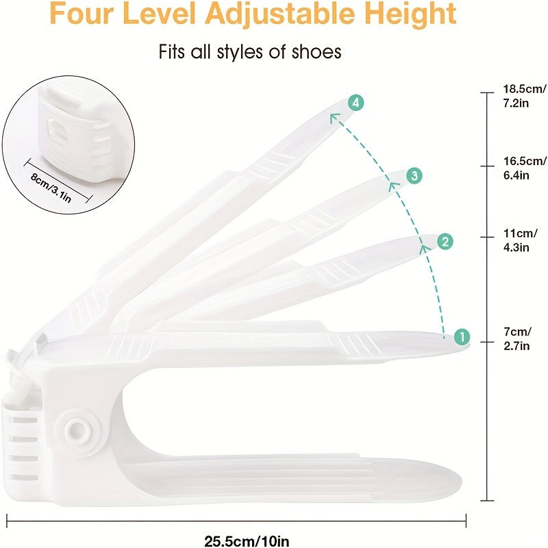 Adjustable Shoe Slot Organizer Double Layer Shoe Rack Space Saving Shoe Holder