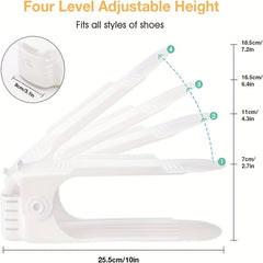 Adjustable Shoe Slot Organizer Double Layer Shoe Rack Space Saving Shoe Holder