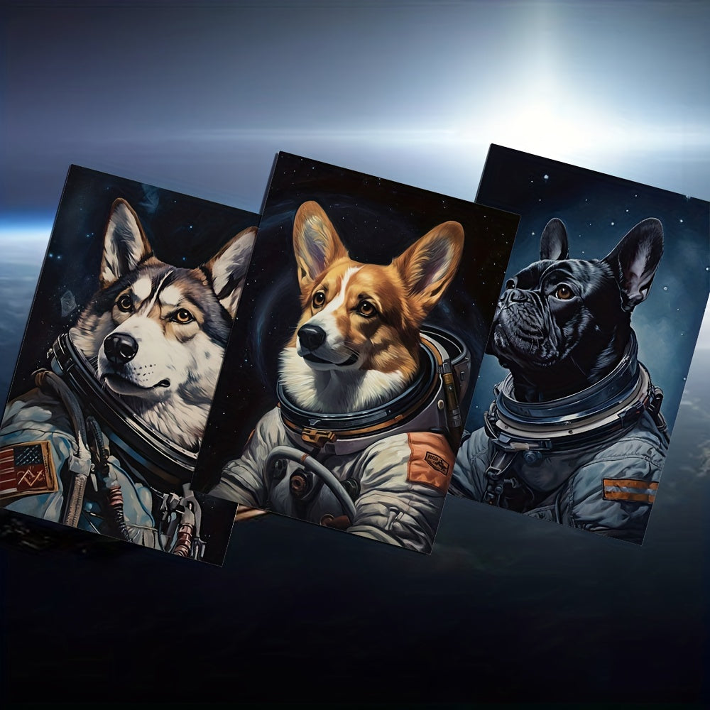 Dog Astronaut Poster For Kids, Home Decor, Nursery, Play Room Wall Painting