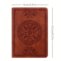 Retro A5 Notebook PU Leather Diary with Embossing - Perfect Gift