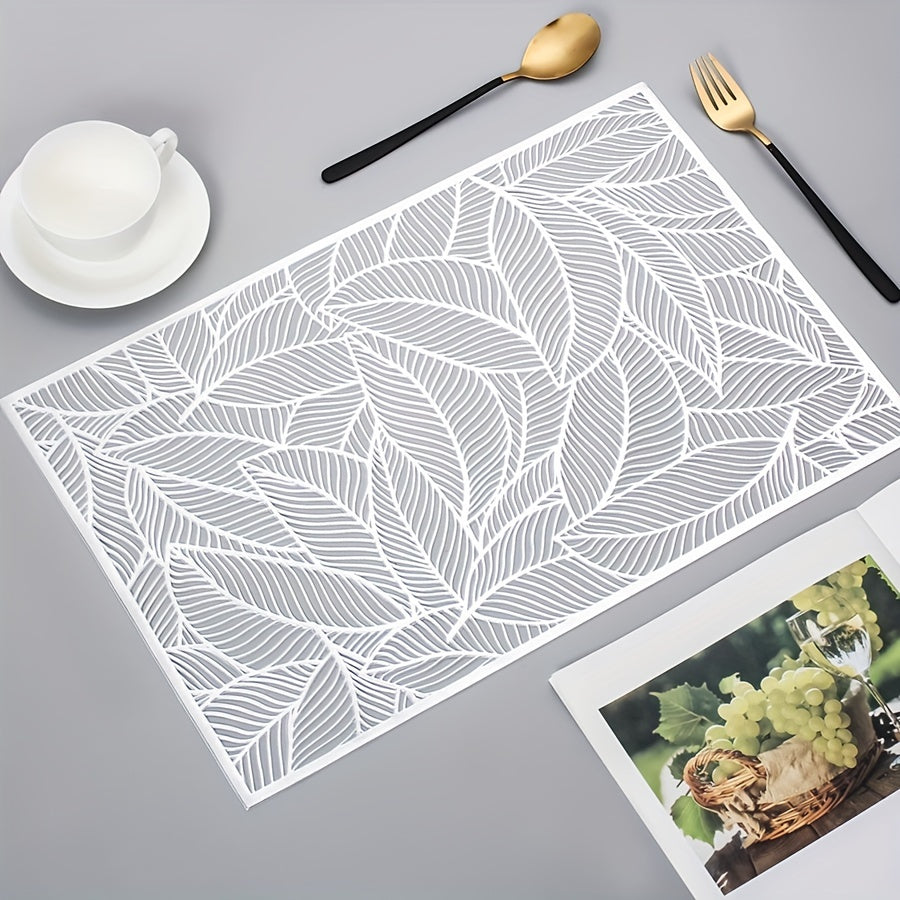 Plastic Placemat Square Lace Dandelion Hollow Anti-scalding Western Food Pad