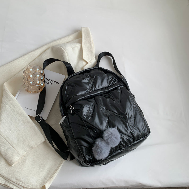 Women's Down Backpack Large Capacity for School Shopping Traveling
