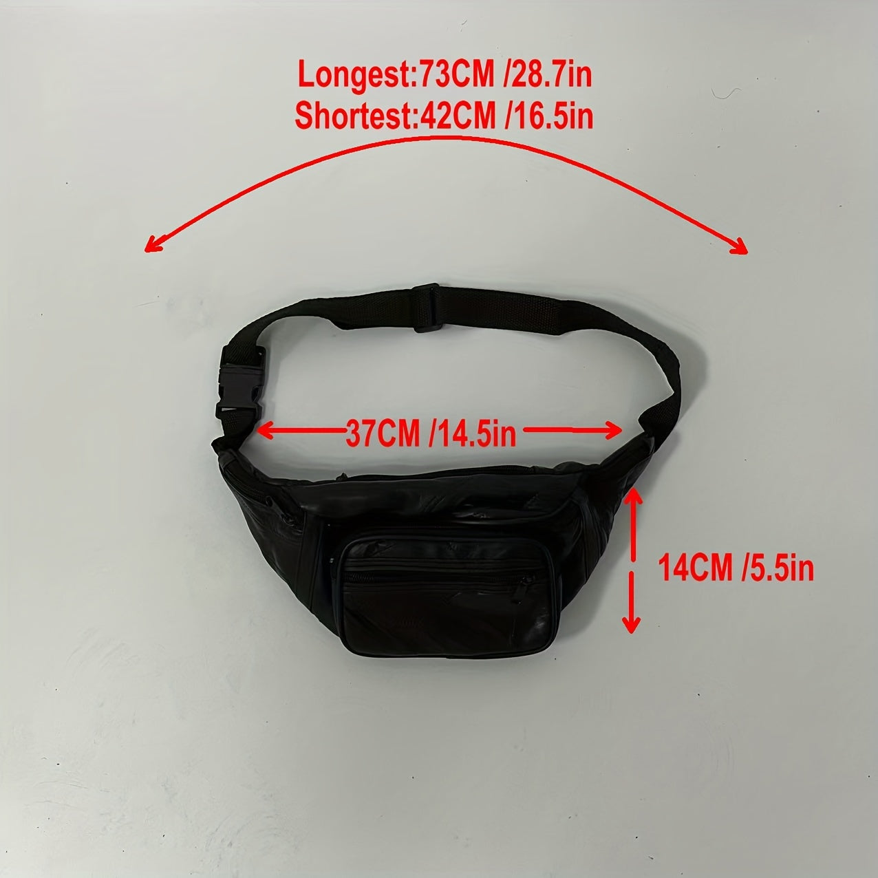 Men's Leather Crossbody Bag Waist Bag Fanny Pack
