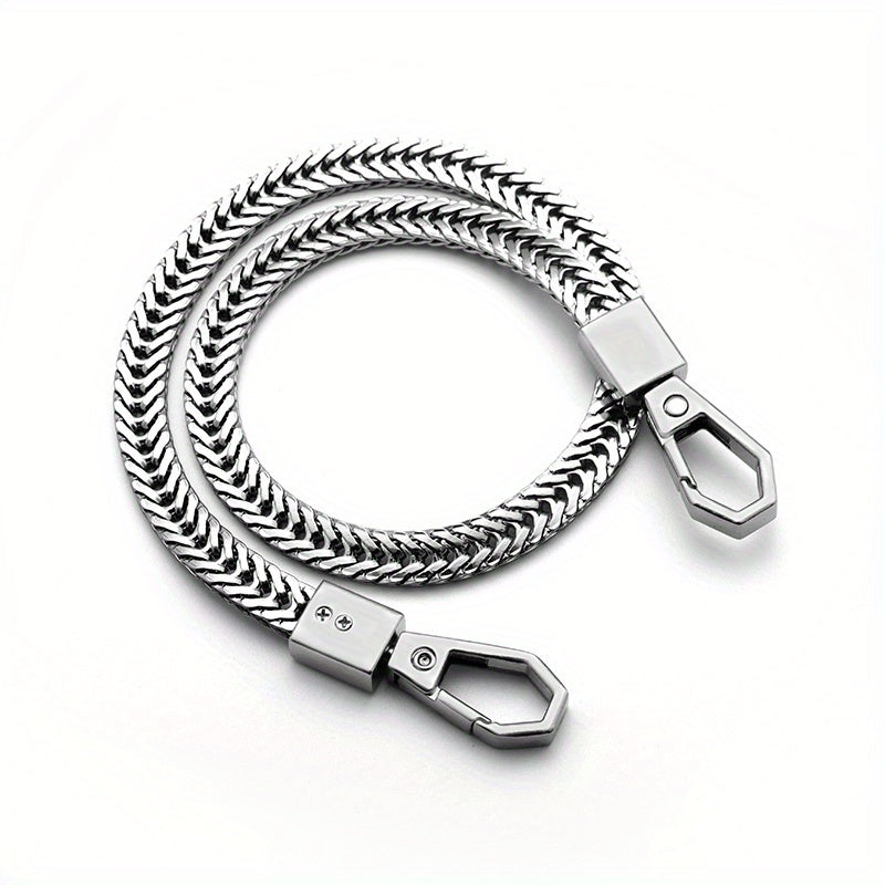 Men's Metal Chain Leather Belt Wallet Keychain Hip Hop Jewelry