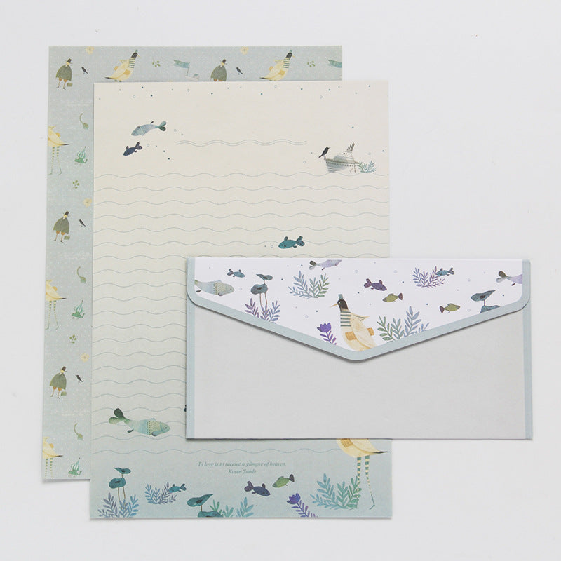 Stationery Writing Paper & Envelopes Set, 6 Letters & 3 Envelopes