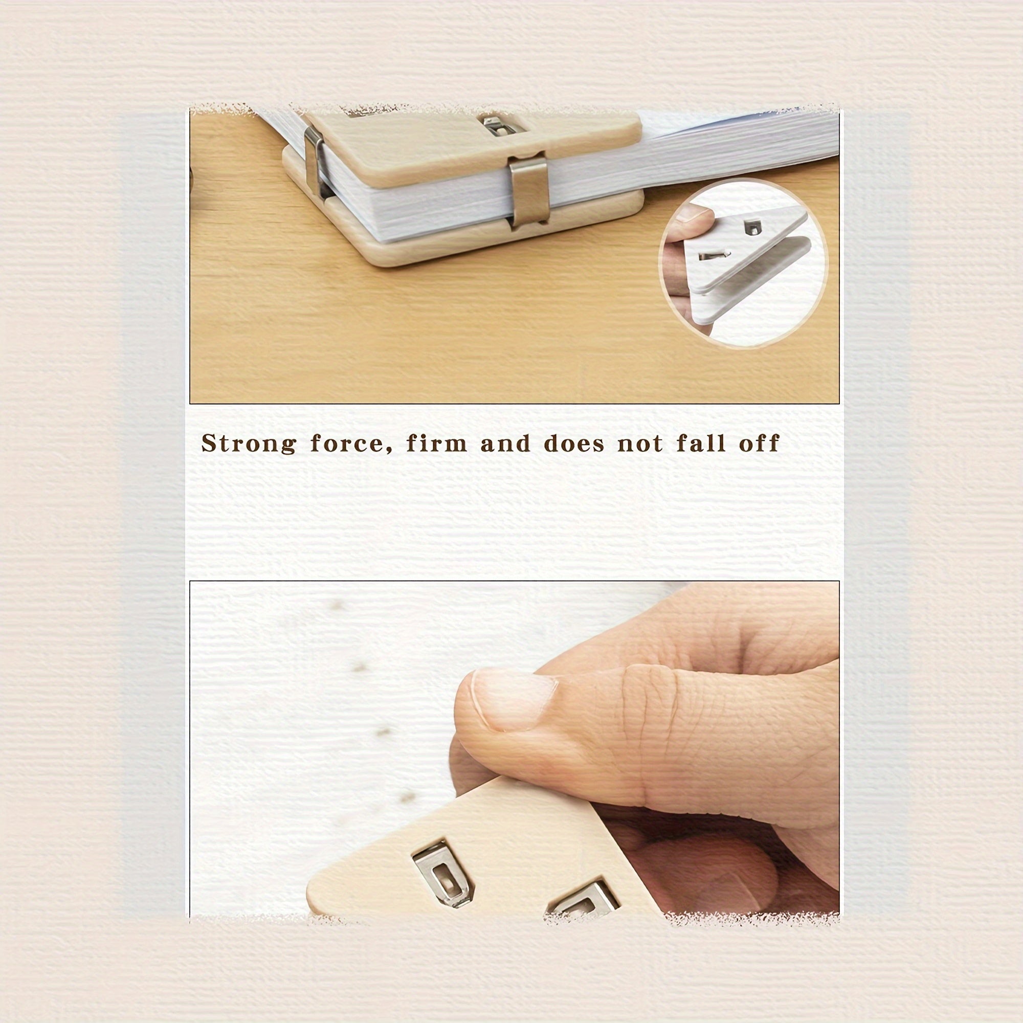 5pcs Frosted Transparent Corner Clip for Paper Data Storage