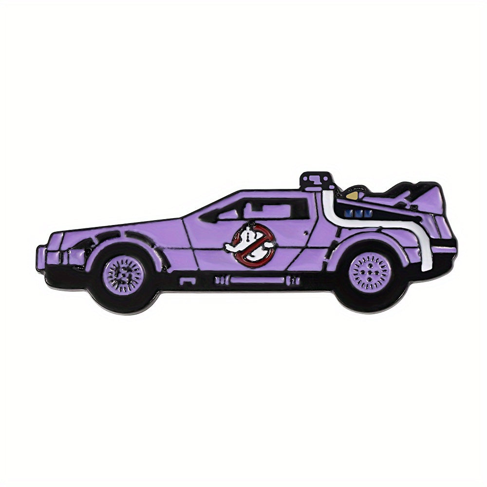 Purple Armed Car Enamel Pins Metal Paint Badges