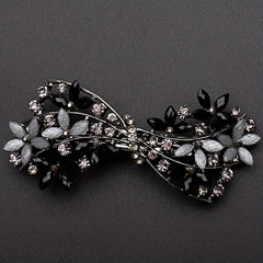 Retro Floral Hair Clip Rhinestone Daisies Barrette