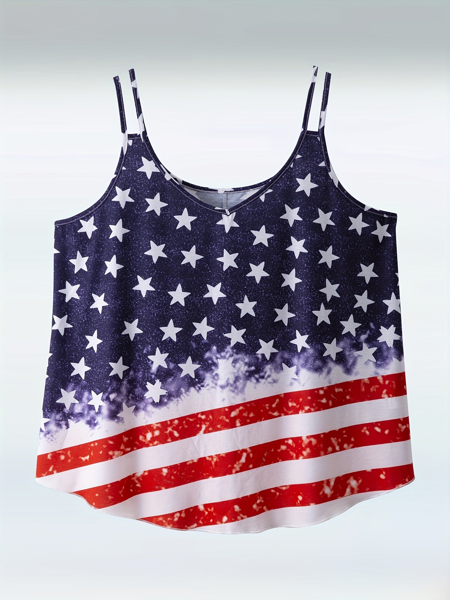  Star & Stripe Print Tank Top