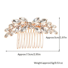 Emerald Green Rhinestone Hair Side Comb Tiara