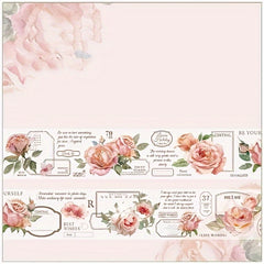 PET Tape Flower Language Letter Series English Flower Journal Sticker