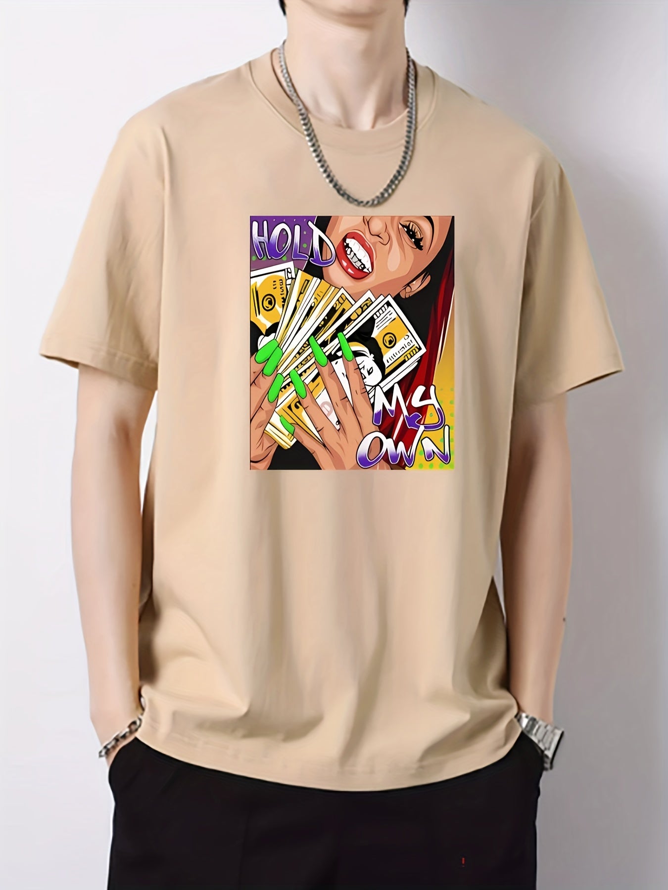 Men's Cotton Graphic Crew Neck Active T shirt Casual Comfy Tees For Summer