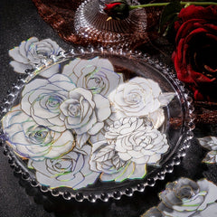 20 Sheets DIY Light Plant Flowers Stickers 9.4cm x 16.2cm