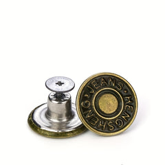 10pcs Seam Button Pins Set for Jeans - 5 Silver 5 Copper