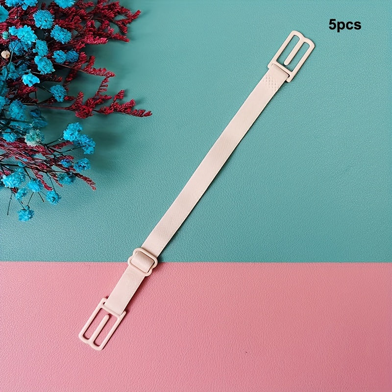 5pcs Invisible Bra Shoulder Straps Adjustable Elastic Underwear Straps