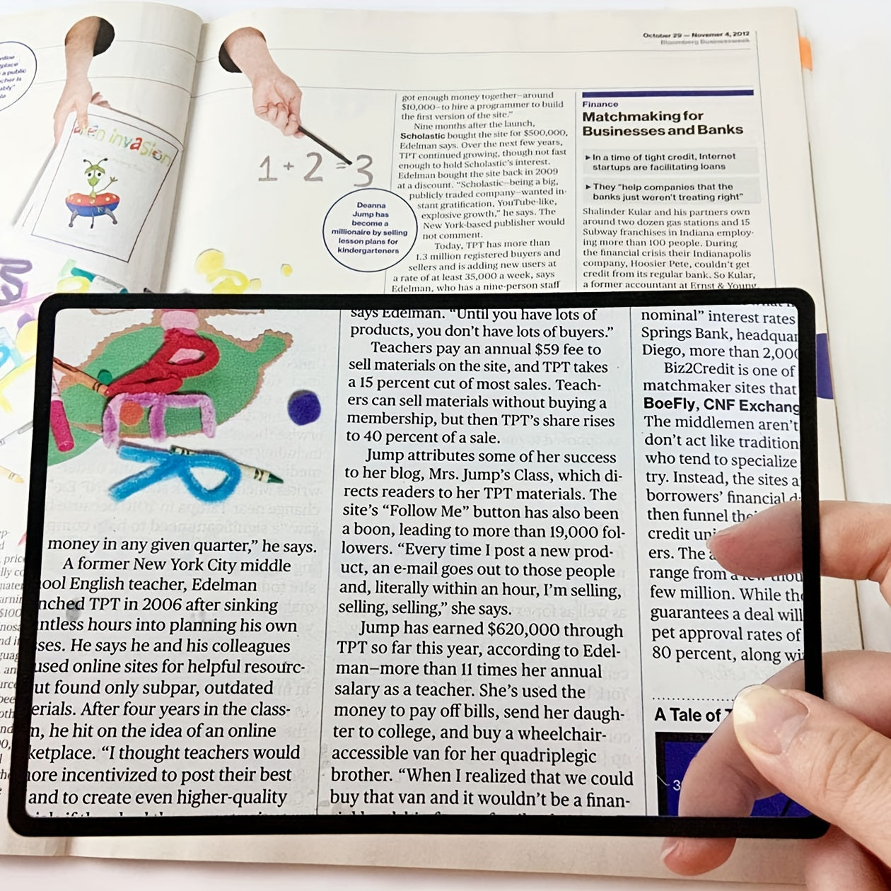 180X120mm PVC Magnifier Ultra Thin Convenient