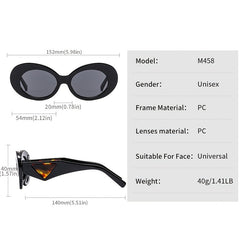 Oval Sunglasses UV400 Vintage Ladies Stylish Small Round Sunglasses