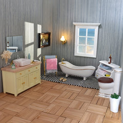 24pcs Dollhouse Flooring 1 12 Scale Dollhouse Accessory for Kids