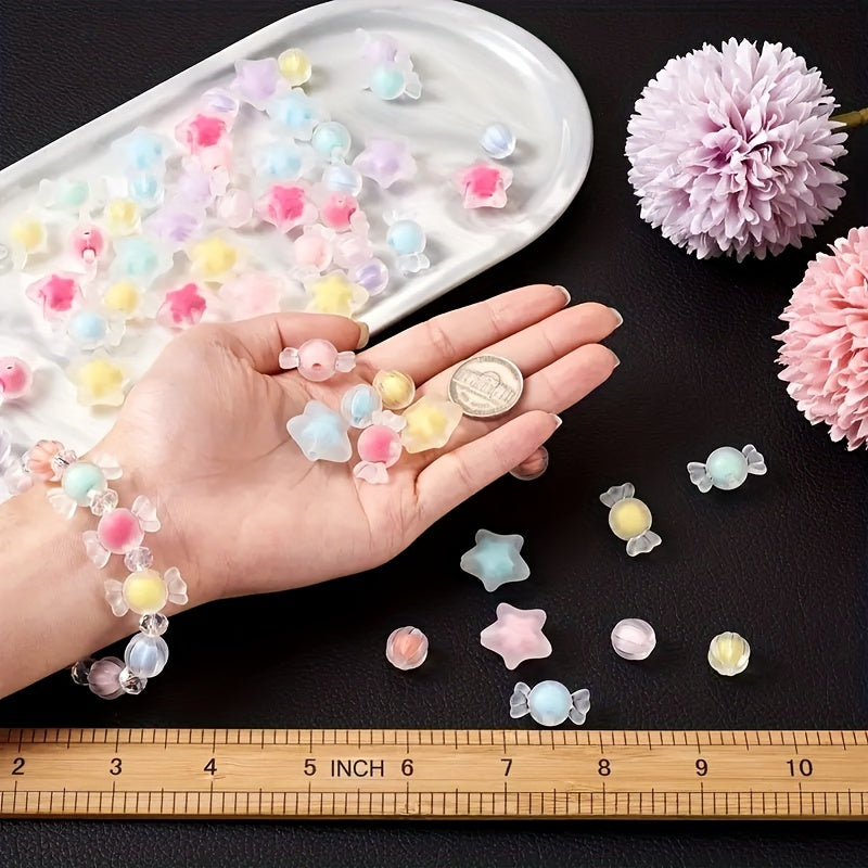 20pcs Acrylic Candy Bow Spacer Beads for DIY Jewelry Making