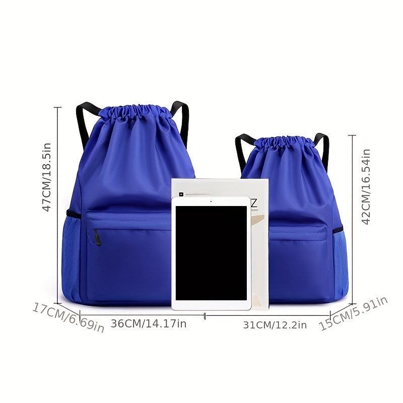 Minimalist Solid Sports Drawstring Rucksack Storage Bag