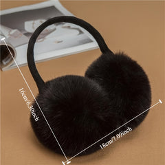 Winter Ear Warmer Soft Faux Fur Hat with Buckle Closure for Women and Men