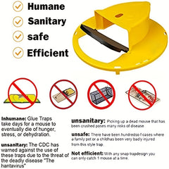 Humane Auto Reset Mouse Trap Bucket Lid Indoor Outdoor Garage Patio