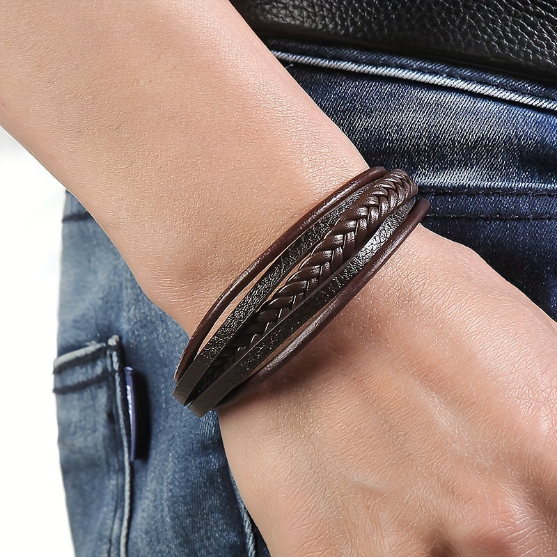 Hand woven Leather Bracelet Men's Ethnic Wind Bracelet