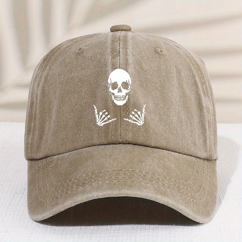 Kids Vintage Double Skull Baseball Cap Sunshade