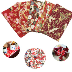 5pcs 19 24 DIY Red Printed Cotton Fabric Sewing Crafts Clothing Sewing Cloth DIY