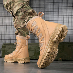 Boy's Waterproof High Top Tactical Work Boots for Hiking