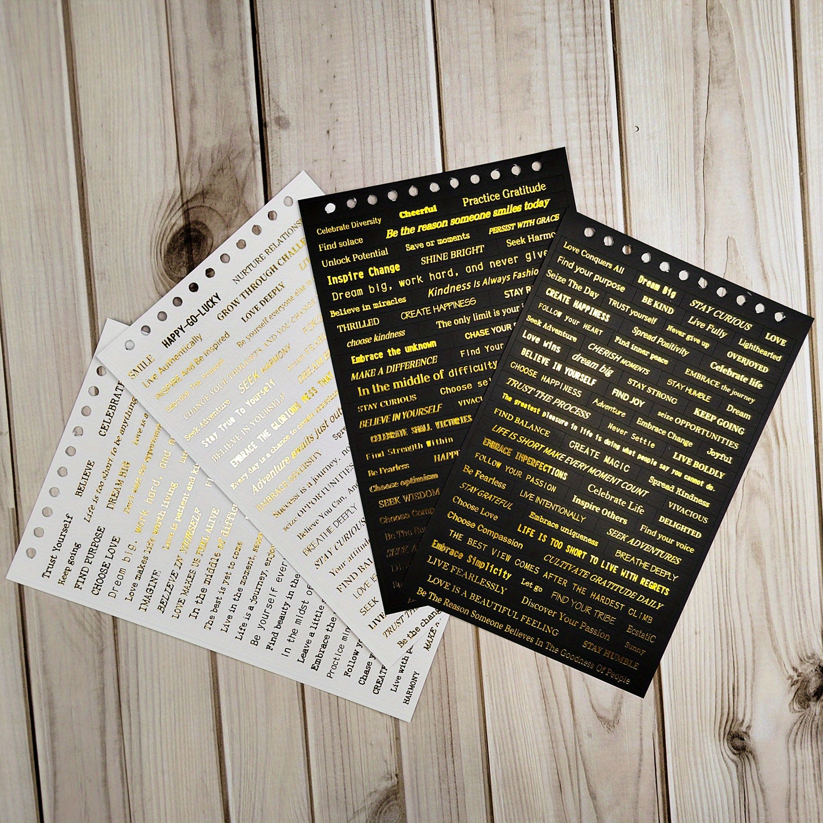 4pcs Word & Quote Stickers Pack for Journal DIY Decoration