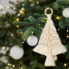 3pcs DIY Woven Christmas Tree Kit Hand Woven Cotton Rope Decoration Gift
