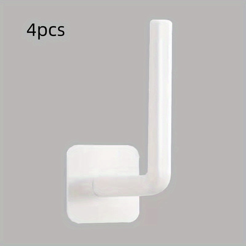 4pcs L Shaped Hook Punching Seamless Hook Lazy Rag Hanger