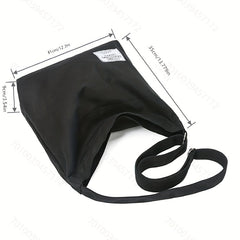 Durable Canvas Shoulder Bag Large Capacity Crossbody Hobo Bag