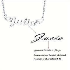 Personalized Angel Wings Pendant Name Necklace Custom Engraved Letter Hollow Cut