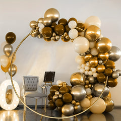 87pcs Round Backdrop Balloon Stand Metal Circle Wedding Arch Backdrop Stand