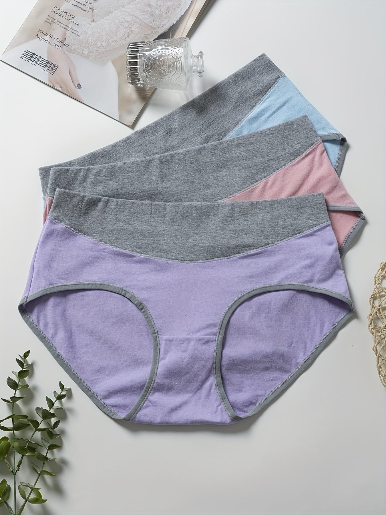 3 Pack Plus Size Basic Underwear Set Women's Plus