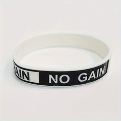 1pc No Pain No Gain Wristbands Motivational Silicone Bracelets