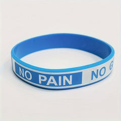 1pc No Pain No Gain Wristbands Motivational Silicone Bracelets