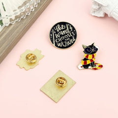 Men's Funky Cartoon Hat Metal Brooch for Backpack Clothes