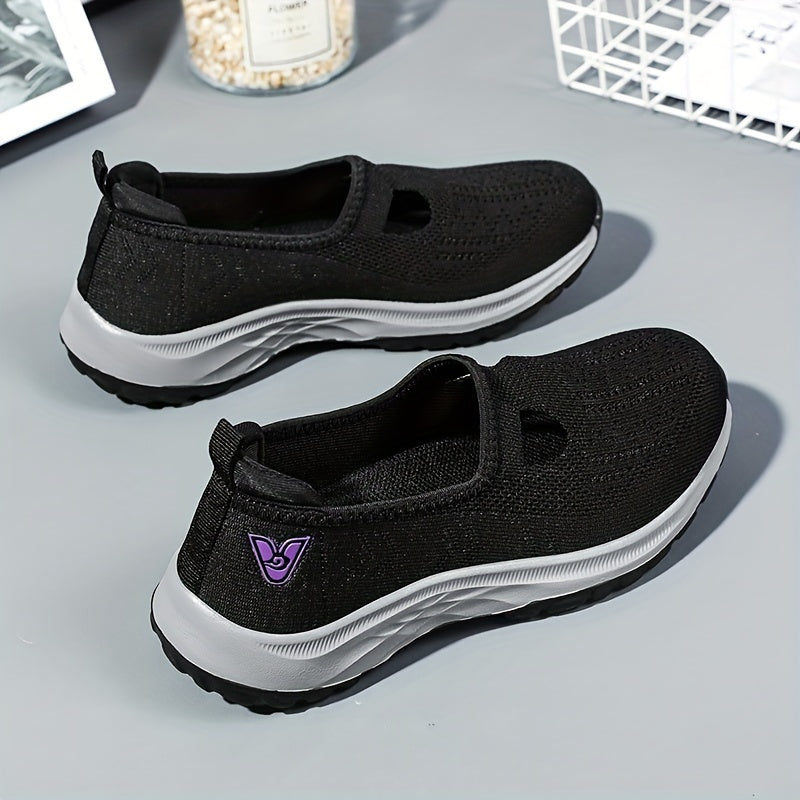 Non-slip Soft Sole Breathable Walking Shoes Slip-On Sporty Sneakers