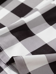  Heart Rugby & Letter Print Long Sleeve Tee & Plaid Pants Pajama Set