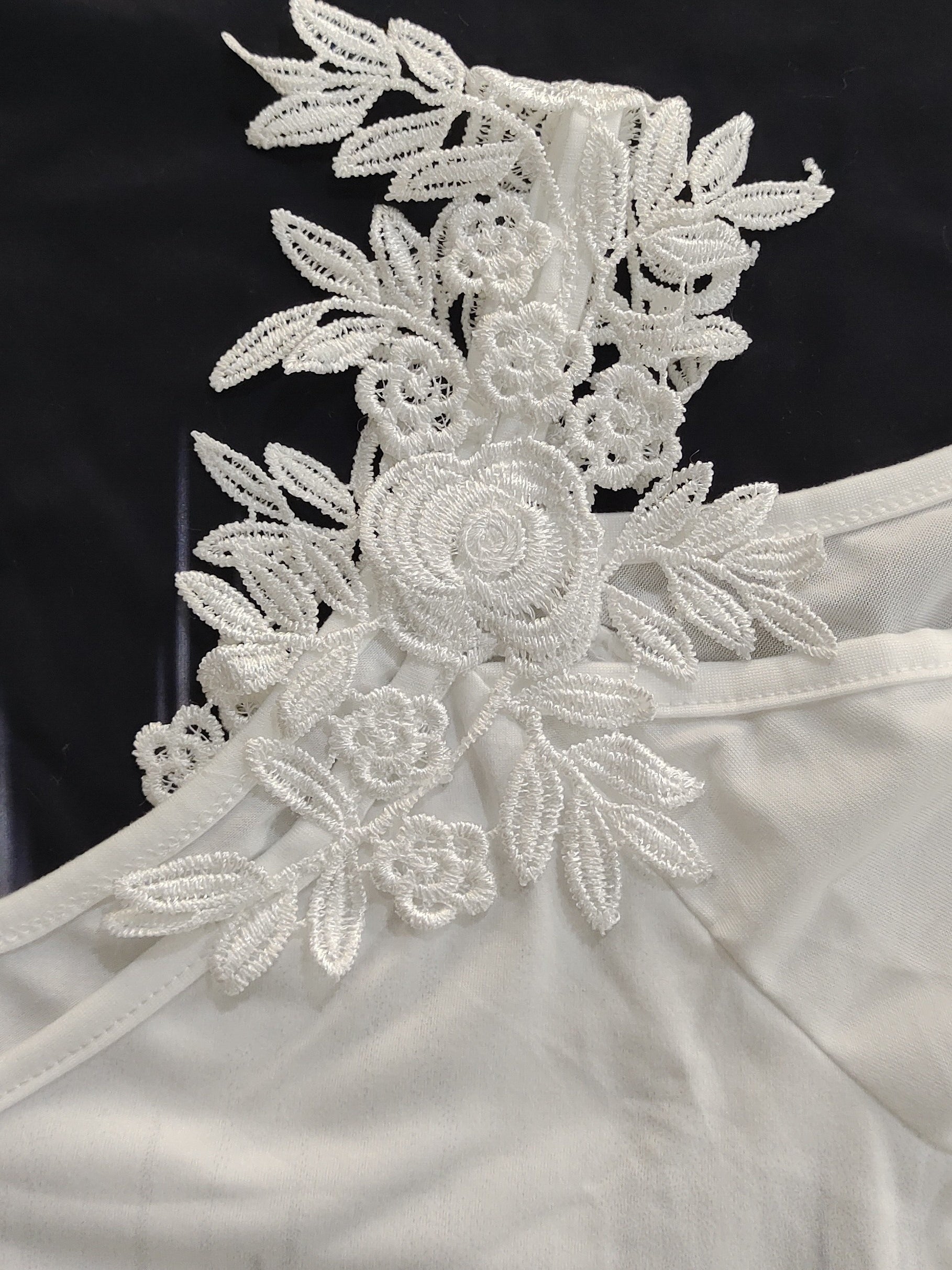 Cold Shoulder Lace Strap Dress Short Sleeve for Spring & Summer