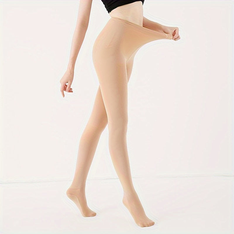 Opaque Elastic Pantyhose High Waist Slim Footed Women's Stockings