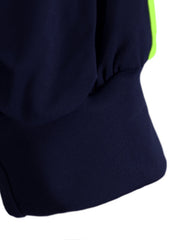  Colorblock Half Zipper Top & Sweatpants Set Women's Plus Sports Outfit