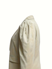  Casual Blazer Women's Plus Solid Long Sleeve Shawl Collar Workwear