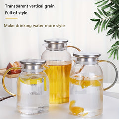Large Capacity Glass Water Bottle 1200ml Outdoor Jug Tea Kettle